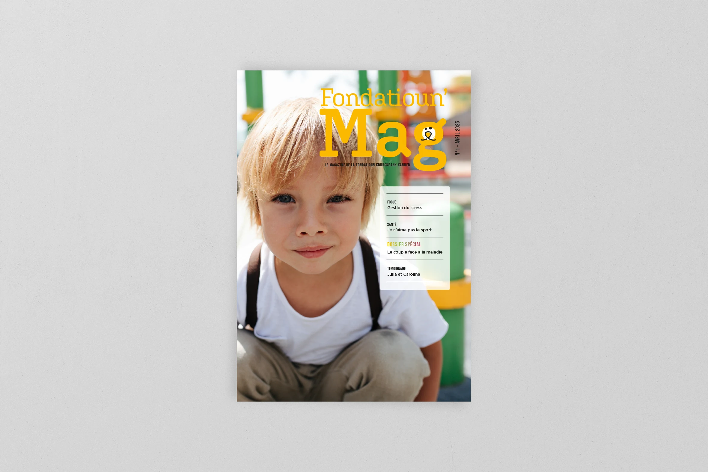 Fondatioun Mag, couverture, numéro 1, création Repères