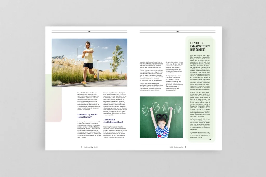Fondatioun Mag page intérieure, création Repères